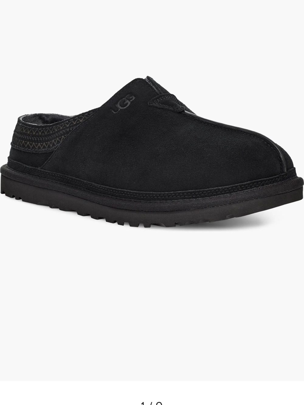 Ugg Neuman Men's Slipper Black Size 9 never worn NO BOX